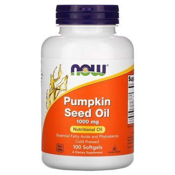 NOW Pumpkin Seed Oil 1000 mg, 100 капсул CN11595 фото