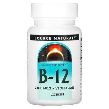 Source Naturals B-12 2000 mcg, 100 леденцов CN12536 фото