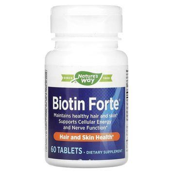 Nature\'s Way Biotin Forte 5 mg, 60 таблеток - Термін 06.26 CN16151-1 фото