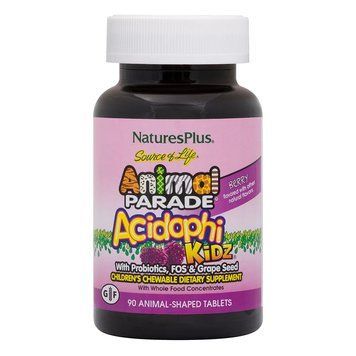 Natures Plus Animal Parade Acidophi Kidz, 90 жевательных таблеток CN9465 фото