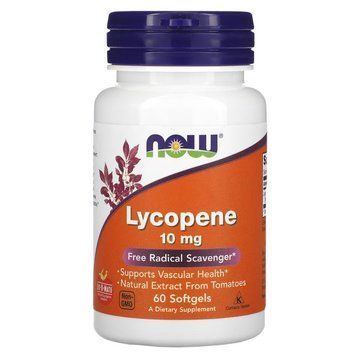 NOW Lycopene 10 mg, 60 капсул CN12220 фото