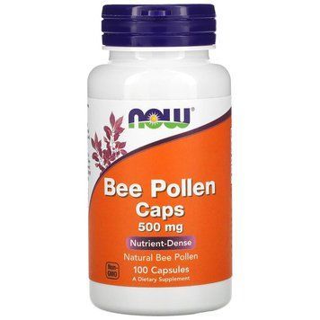 NOW Bee Pollen Caps 500 mg, 100 капсул CN13338 фото