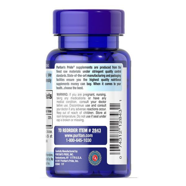 Puritan's Pride Folic Acid 800 mcg, 250 таблеток CN4663 фото