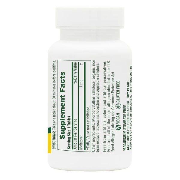 Natures Plus Fast Acting Melatonin 1 mg, 90 таблеток CN13512 фото