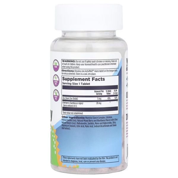 KAL Dinosaurs Zinc Elderberry, 90 таблеток CN16541 фото