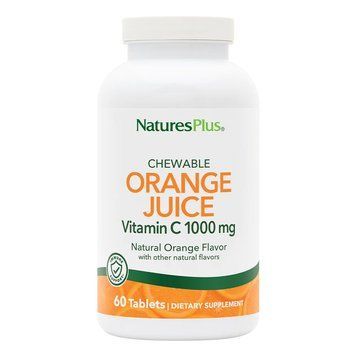 Natures Plus Orange Juice Vitamin C 1000 mg, 60 жевательных таблеток CN11710 фото