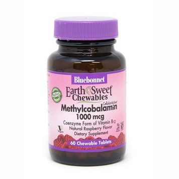Bluebonnet Nutrition Earth Sweet Chewables Methylcobalamin 1000 mcg, 60 жевательных таблеток CN3966 фото