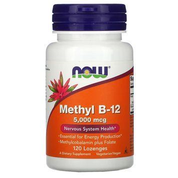 NOW Methyl B12 5000 mcg, 120 леденцов CN11390 фото