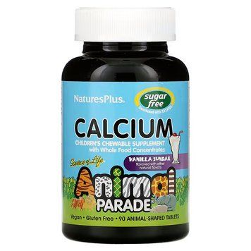 Natures Plus Animal Parade Calcium Sugar Free, 90 жевательных таблеток CN9469 фото