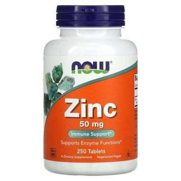 NOW Zinc 50 mg, 250 таблеток CN3643 фото