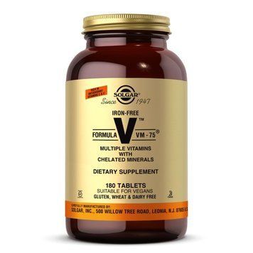Solgar Formula V VM-75, 180 таблеток CN6124 фото