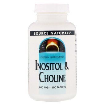Source Naturals Inositol & Choline, 100 таблеток CN13588 фото