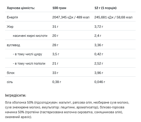 Nut Love 4Pieces - 48g White Choco Peanut (Поштучно) (До 06.26) 2023-10-7744 фото