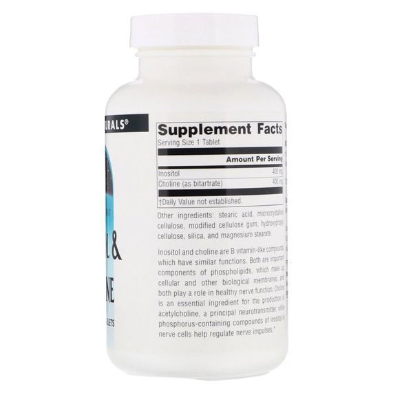 Source Naturals Inositol & Choline, 100 таблеток CN13588 фото