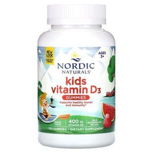 Nordic Naturals Vitamin D3 Kids, 120 жевательных конфет - Арбуз CN13531-1 фото