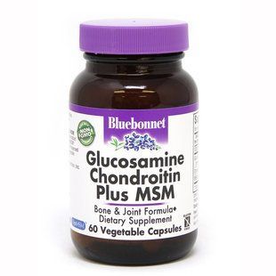 Bluebonnet Nutrition Glucosamine Chondroitin plus MSM, 60 вегакапсул CN5130 фото