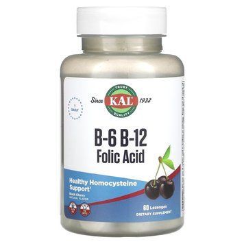 KAL B-6 B-12 Folic Acid, 60 пастилок CN16515 фото
