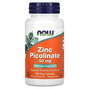NOW Zinc Picolinate 50 mg, 120 вегакапсул CN3644 фото