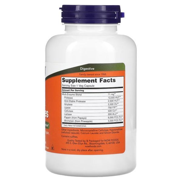 NOW Plant Enzymes, 240 вегакапсул CN11573 фото