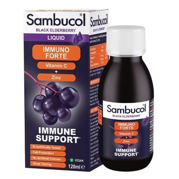 Sambucol Black Elderberry Immuno Forte + Vitamin C + Zinc, 120 мл CN16571 фото