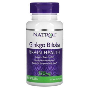 Natrol Ginkgo Biloba 120 mg, 60 капсул CN13345 фото