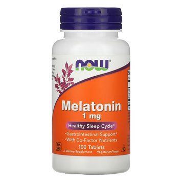 NOW Melatonin 1 mg, 100 таблеток CN11385 фото