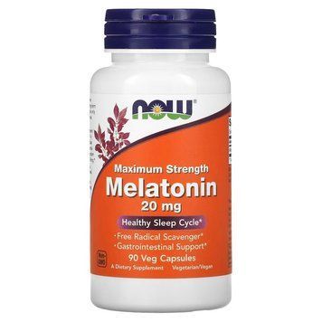 NOW Melatonin 20 mg, 90 вегакапсул CN13324 фото