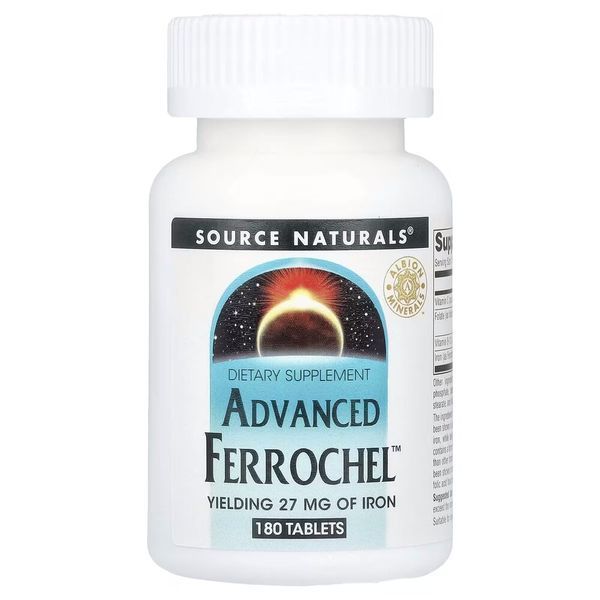 Source Naturals Advanced Ferrochel, 180 таблеток CN13544 фото