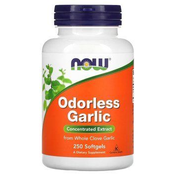 NOW Odorless Garlic, 250 капсул CN11501 фото