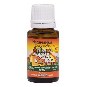 Natures Plus Animal Parade Vitamin D3 Liquid Drops, 10 мл - Апельсин CN9479-1 фото