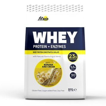 FitWin Whey Protein + Enzymes, 900 грам - Банан із вершками CN14872-1 фото