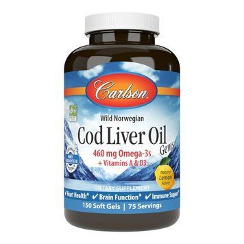 Carlson Labs Cod Liver Oil Gems, 150 капсул CN6987 фото