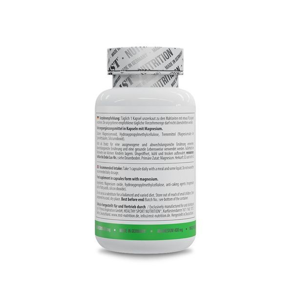 MST Nutrition Healthy Magnesium 400 mg, 90 вегакапсул CN17216 фото
