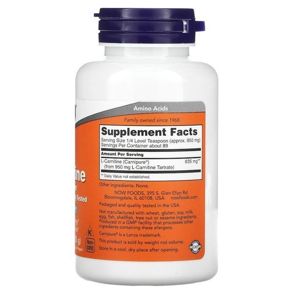 NOW L-Carnitine Pure, 85 грамм CN13817 фото