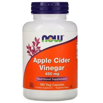 NOW Apple Cider Vinegar 450 mg, 180 капсул CN10553 фото