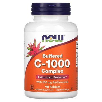 NOW Vitamin C-1000 Complex Buffered, 90 таблеток CN12470 фото