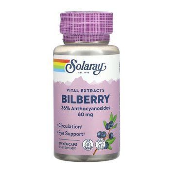 Bilberry Berry Extract 60mg - 60 vcaps 2023-10-7016 фото