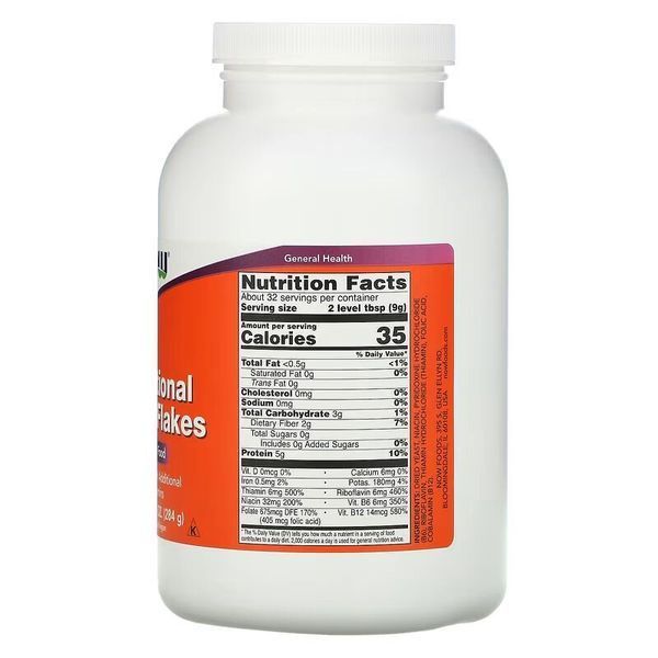 NOW Nutritional Yeast Flakes, 284 грам CN15624 фото
