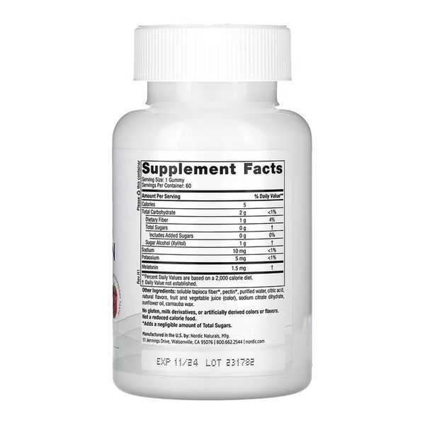 Zero Sugar Melatonin - 60 gummies 2023-10-7850 фото