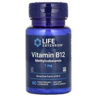 Life Extension Vitamin B12 1 mg, 60 пастилки CN16480 фото