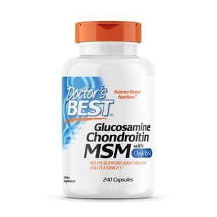 Doctor's Best Glucosamine Chondroitin MSM, 240 капсул CN5322 фото