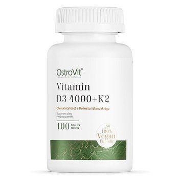 OstroVit Vege Vitamin D3 4000 +K2, 100 таблеток CN14461 фото