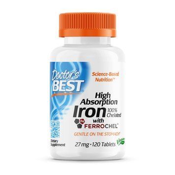 Doctor's Best Iron 27 mg, 120 таблеток CN7085 фото