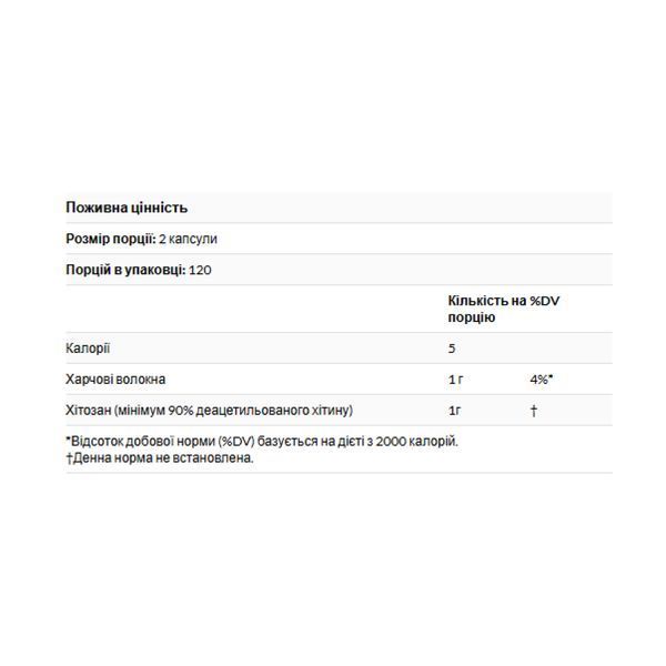 Diet Chitosan&trade; 500mg - 240 caps 2023-10-4620 фото
