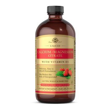 Solgar Calcium Magnesium Citrate with Vitamin D3, 473 мл - Клубника CN6055-2 фото