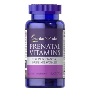 Puritan's Pride Prenatal Vitamins, 100 каплет CN13023 фото