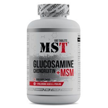 MST Nutrition Glucosamine Chondroitin MSM Hyaluronic Acid L-Proline, 180 таблеток CN16143 фото