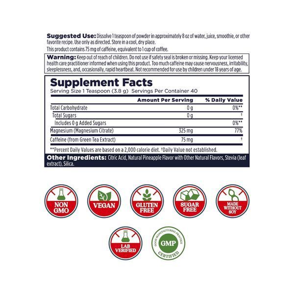 Energy Magnesium Powder - 153g Pineapple 2023-10-7036 фото