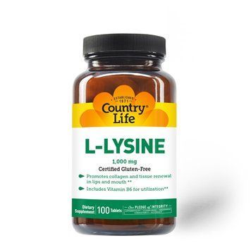 Country Life L-Lysine 1000 mg, 100 таблеток CN9521 фото