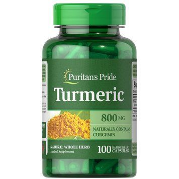 Puritan's Pride Turmeric 800 mg, 100 капсул CN13680 фото